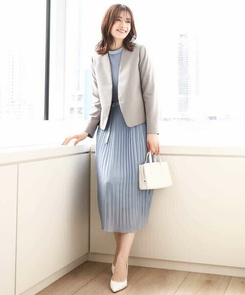 OFUON / オフオン ロング・マキシ丈ワンピース | シフォンプリーツワンピース/洗える/WEB限定サイズあり | 詳細10