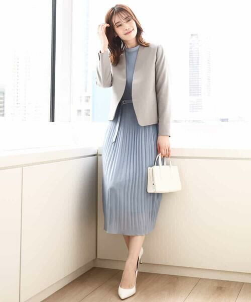 OFUON / オフオン ロング・マキシ丈ワンピース | シフォンプリーツワンピース/洗える/WEB限定サイズあり | 詳細11