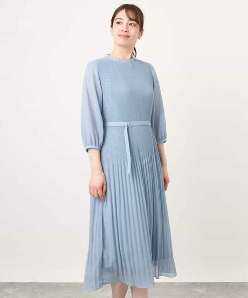 OFUON / オフオン ロング・マキシ丈ワンピース | シフォンプリーツワンピース/洗える/WEB限定サイズあり | 詳細12