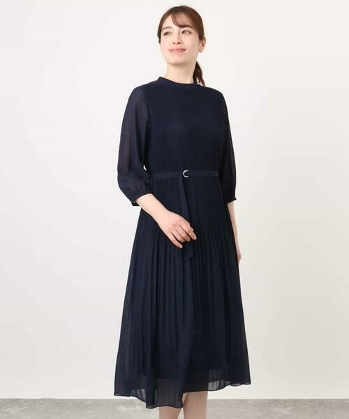 OFUON / オフオン ロング・マキシ丈ワンピース | シフォンプリーツワンピース/洗える/WEB限定サイズあり | 詳細22