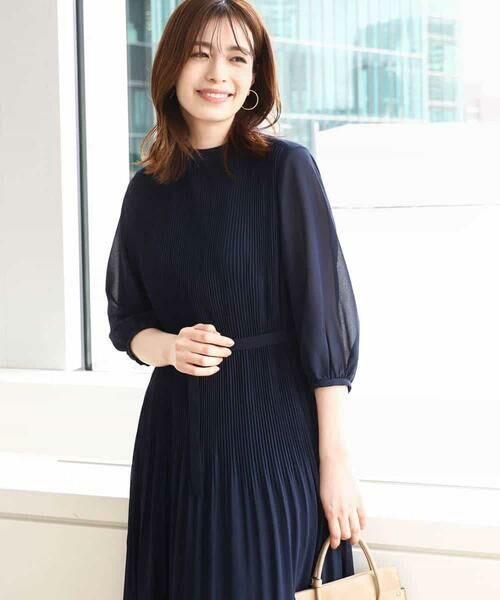 OFUON / オフオン ロング・マキシ丈ワンピース | シフォンプリーツワンピース/洗える/WEB限定サイズあり | 詳細23