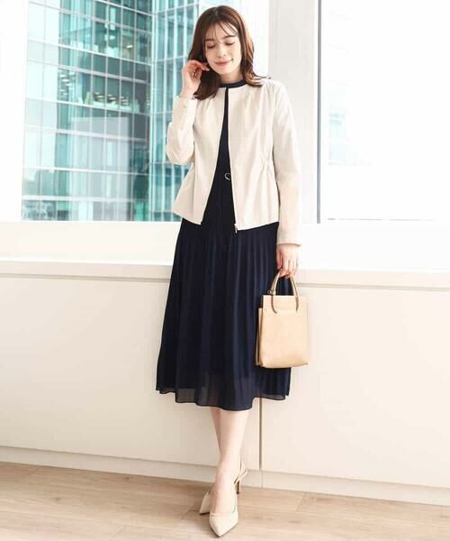 OFUON / オフオン ロング・マキシ丈ワンピース | シフォンプリーツワンピース/洗える/WEB限定サイズあり | 詳細29