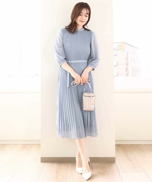 OFUON / オフオン ロング・マキシ丈ワンピース | シフォンプリーツワンピース/洗える/WEB限定サイズあり | 詳細5