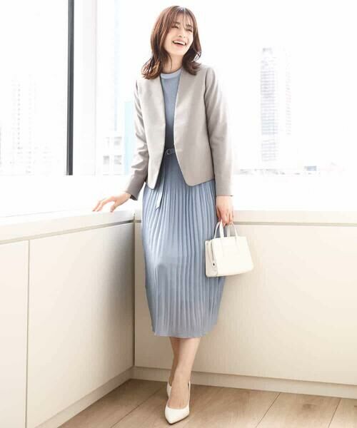 OFUON / オフオン ロング・マキシ丈ワンピース | シフォンプリーツワンピース/洗える/WEB限定サイズあり | 詳細9