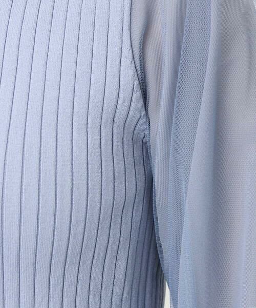 OFUON / オフオン ニット・セーター | シフォンチュール袖ニット/洗える/WEB限定サイズあり | 詳細23