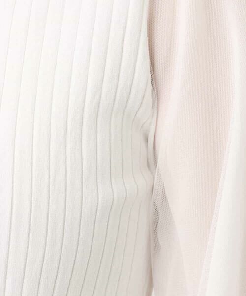 OFUON / オフオン ニット・セーター | シフォンチュール袖ニット/洗える/WEB限定サイズあり | 詳細27