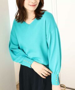 OFUON / オフオン ニット・セーター | ハイゲージVネックニット/接触冷感/洗える/WEB限定サイズあり