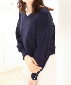 OFUON / オフオン ニット・セーター | ハイゲージVネックニット/接触冷感/洗える/WEB限定サイズあり