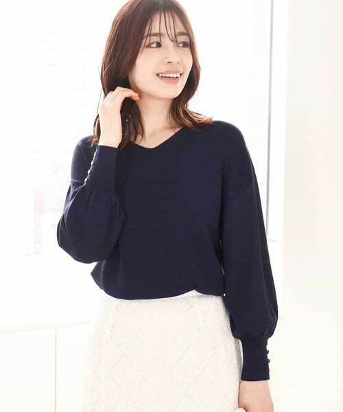 OFUON / オフオン ニット・セーター | ハイゲージVネックニット/接触冷感/洗える/WEB限定サイズあり | 詳細11