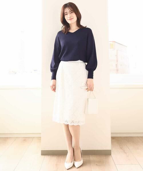 OFUON / オフオン ニット・セーター | ハイゲージVネックニット/接触冷感/洗える/WEB限定サイズあり | 詳細12