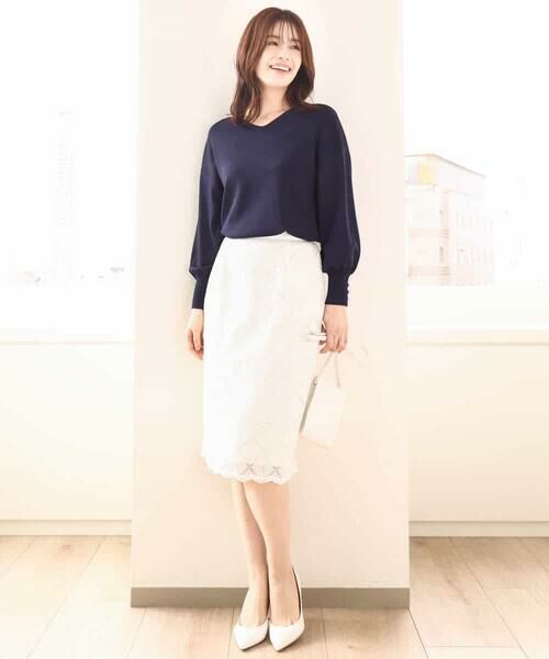 OFUON / オフオン ニット・セーター | ハイゲージVネックニット/接触冷感/洗える/WEB限定サイズあり | 詳細16