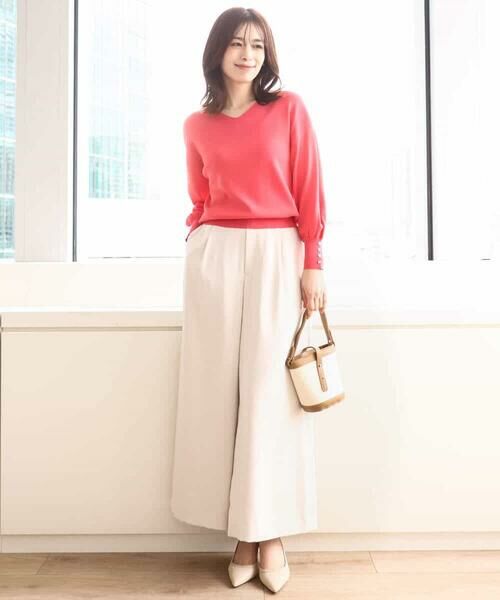 OFUON / オフオン ニット・セーター | ハイゲージVネックニット/接触冷感/洗える/WEB限定サイズあり | 詳細2