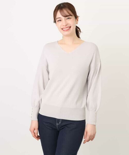 OFUON / オフオン ニット・セーター | ハイゲージVネックニット/接触冷感/洗える/WEB限定サイズあり | 詳細23