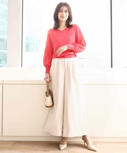 OFUON / オフオン ニット・セーター | ハイゲージVネックニット/接触冷感/洗える/WEB限定サイズあり | 詳細3