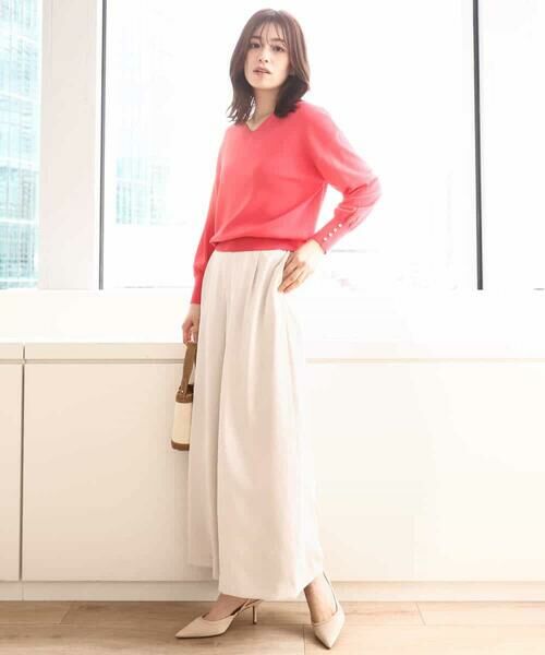 OFUON / オフオン ニット・セーター | ハイゲージVネックニット/接触冷感/洗える/WEB限定サイズあり | 詳細4