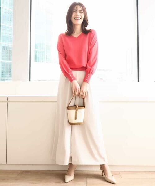 OFUON / オフオン ニット・セーター | ハイゲージVネックニット/接触冷感/洗える/WEB限定サイズあり | 詳細5