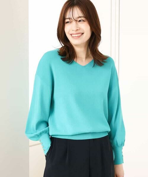 OFUON / オフオン ニット・セーター | ハイゲージVネックニット/接触冷感/洗える/WEB限定サイズあり | 詳細7
