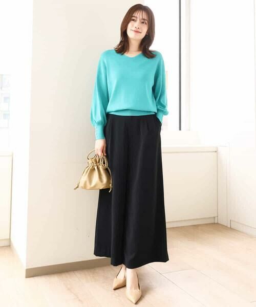 OFUON / オフオン ニット・セーター | ハイゲージVネックニット/接触冷感/洗える/WEB限定サイズあり | 詳細8