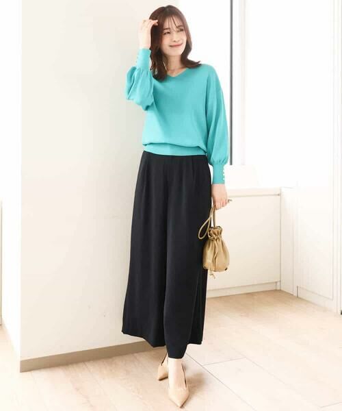 OFUON / オフオン ニット・セーター | ハイゲージVネックニット/接触冷感/洗える/WEB限定サイズあり | 詳細9