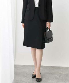 OFUON / オフオン ミニ・ひざ丈スカート | [セットアップ対応]ストレッチラップ風スカート/洗える