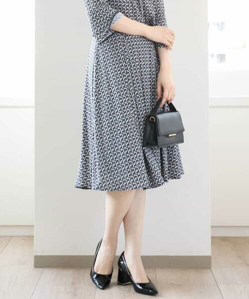 OFUON / オフオン ミニ・ひざ丈スカート | ジオメトリックプリントジャージスカート/洗える/WEB限定サイズあり | 詳細10