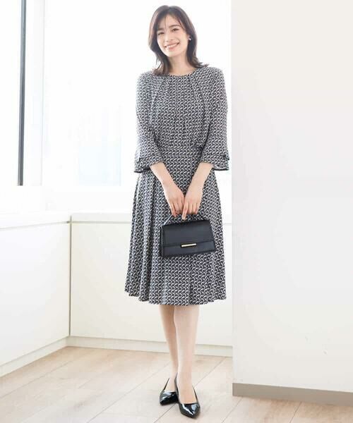 OFUON / オフオン ミニ・ひざ丈スカート | ジオメトリックプリントジャージスカート/洗える/WEB限定サイズあり | 詳細11