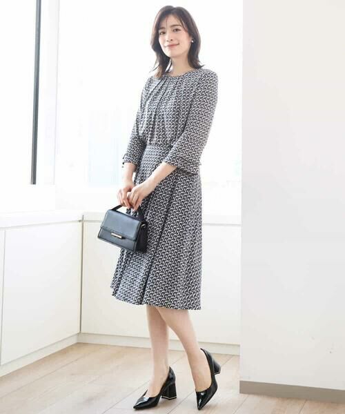 OFUON / オフオン ミニ・ひざ丈スカート | ジオメトリックプリントジャージスカート/洗える/WEB限定サイズあり | 詳細14