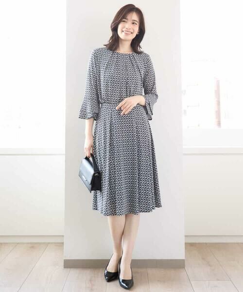 OFUON / オフオン ミニ・ひざ丈スカート | ジオメトリックプリントジャージスカート/洗える/WEB限定サイズあり | 詳細16