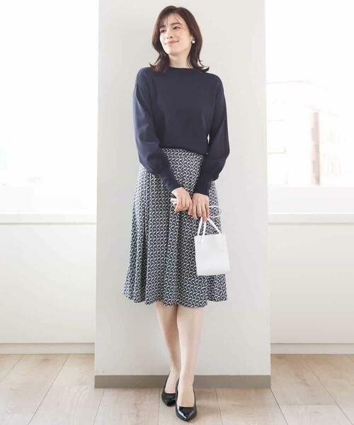 OFUON / オフオン ミニ・ひざ丈スカート | ジオメトリックプリントジャージスカート/洗える/WEB限定サイズあり | 詳細23