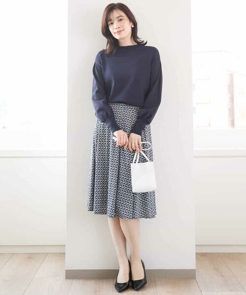 OFUON / オフオン ミニ・ひざ丈スカート | ジオメトリックプリントジャージスカート/洗える/WEB限定サイズあり | 詳細24