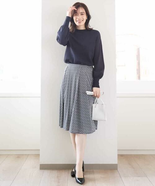 OFUON / オフオン ミニ・ひざ丈スカート | ジオメトリックプリントジャージスカート/洗える/WEB限定サイズあり | 詳細25