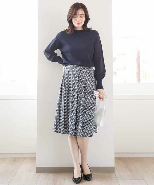 OFUON / オフオン ミニ・ひざ丈スカート | ジオメトリックプリントジャージスカート/洗える/WEB限定サイズあり | 詳細26