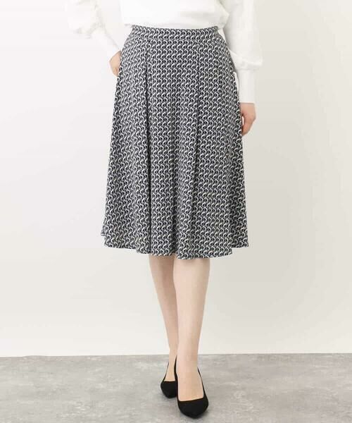 OFUON / オフオン ミニ・ひざ丈スカート | ジオメトリックプリントジャージスカート/洗える/WEB限定サイズあり | 詳細27