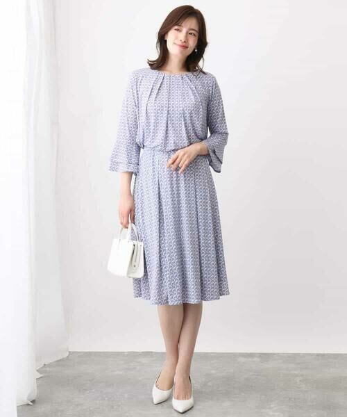 OFUON / オフオン ミニ・ひざ丈スカート | ジオメトリックプリントジャージスカート/洗える/WEB限定サイズあり | 詳細5