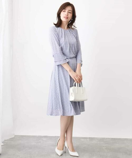 OFUON / オフオン ミニ・ひざ丈スカート | ジオメトリックプリントジャージスカート/洗える/WEB限定サイズあり | 詳細7