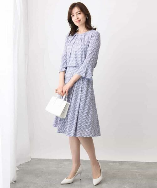 OFUON / オフオン ミニ・ひざ丈スカート | ジオメトリックプリントジャージスカート/洗える/WEB限定サイズあり | 詳細8