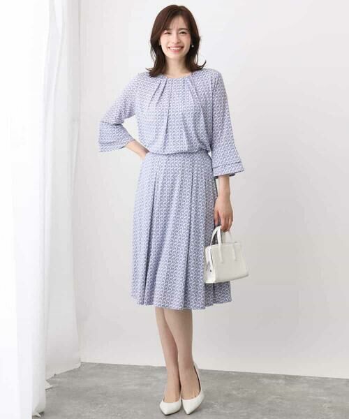 OFUON / オフオン ミニ・ひざ丈スカート | ジオメトリックプリントジャージスカート/洗える/WEB限定サイズあり | 詳細9