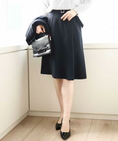 OFUON / オフオン ミニ・ひざ丈スカート | [セットアップ対応]ラップ風スカート/洗える