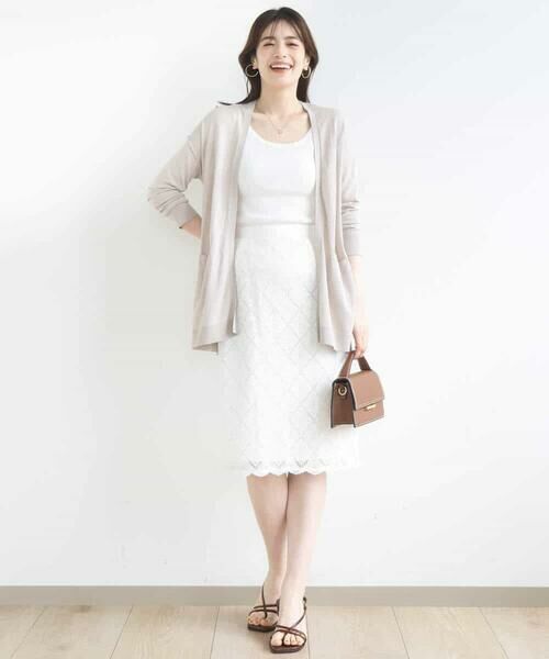 OFUON / オフオン ミニ・ひざ丈スカート | スパンコールレースタイトスカート/洗える | 詳細19