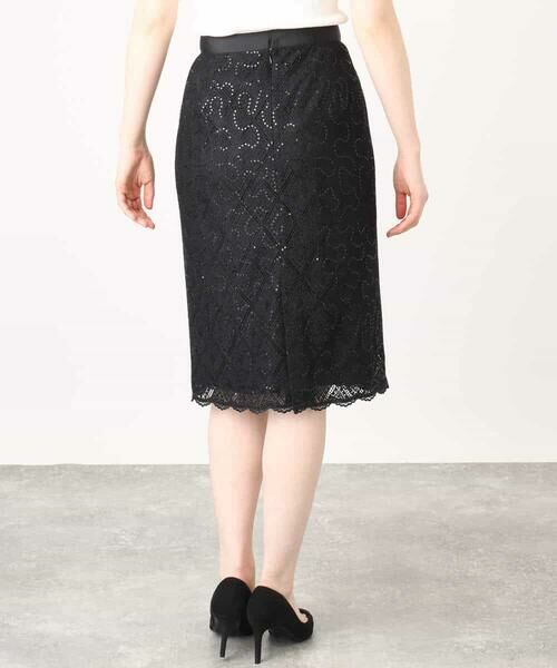 OFUON / オフオン ミニ・ひざ丈スカート | スパンコールレースタイトスカート/洗える | 詳細24