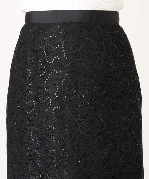 OFUON / オフオン ミニ・ひざ丈スカート | スパンコールレースタイトスカート/洗える | 詳細25