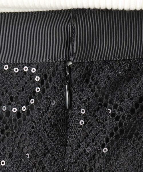 OFUON / オフオン ミニ・ひざ丈スカート | スパンコールレースタイトスカート/洗える | 詳細26