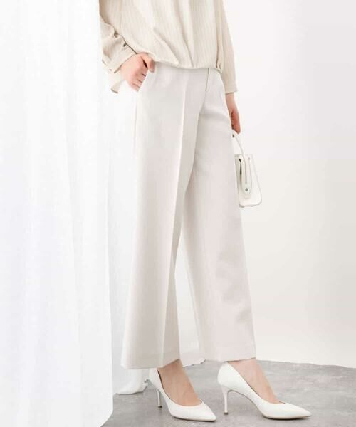 OFUON / オフオン その他パンツ | [名品シリーズ]ストレッチワイドパンツ/WEB限定サイズあり/洗える | 詳細1