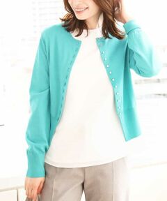 OFUON / オフオン カーディガン・ボレロ | ミニメタル釦ニットカーディガン/接触冷感/洗える/WEB限定サイズあり