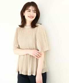 OFUON / オフオン シャツ・ブラウス | ドット柄シフォンプリーツブラウス/WEB限定サイズあり