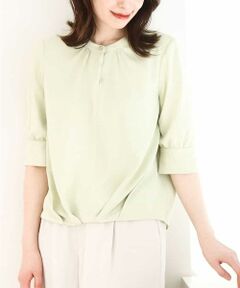OFUON / オフオン シャツ・ブラウス | フロントタックジョーゼットブラウス/洗える/WEB限定サイズあり