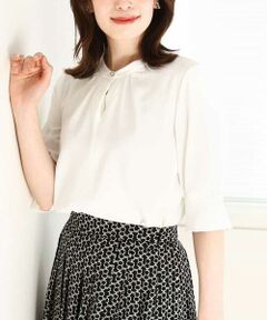 OFUON / オフオン シャツ・ブラウス | フロントタックジョーゼットブラウス/洗える/WEB限定サイズあり