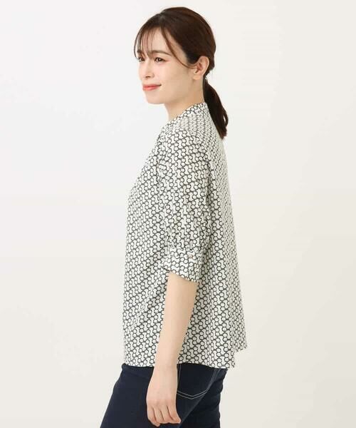 OFUON / オフオン シャツ・ブラウス | ビットプリント ボウタイ付きブラウス/洗える/WEB限定サイズあり | 詳細18