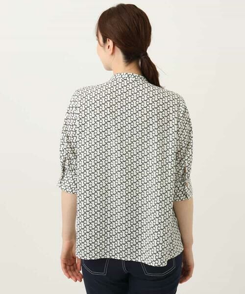OFUON / オフオン シャツ・ブラウス | ビットプリント ボウタイ付きブラウス/洗える/WEB限定サイズあり | 詳細19