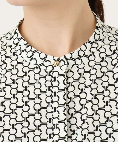 OFUON / オフオン シャツ・ブラウス | ビットプリント ボウタイ付きブラウス/洗える/WEB限定サイズあり | 詳細20